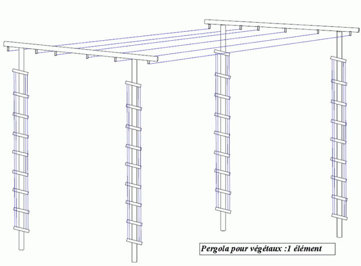pergoflor quadruple poteaux